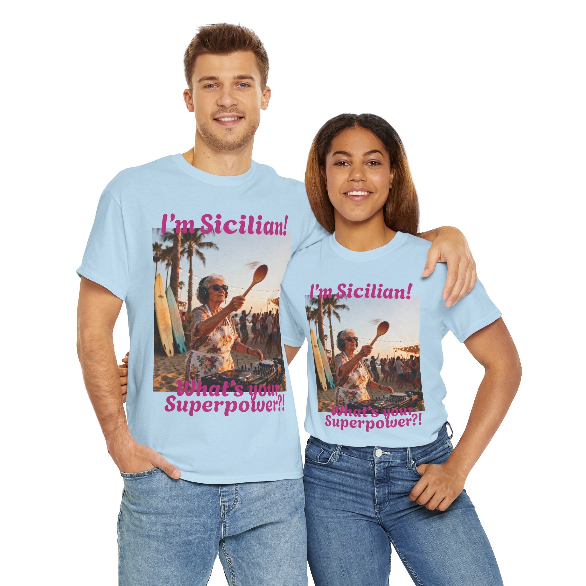 Sicilian Superpower Unisex Heavy Cotton Tee