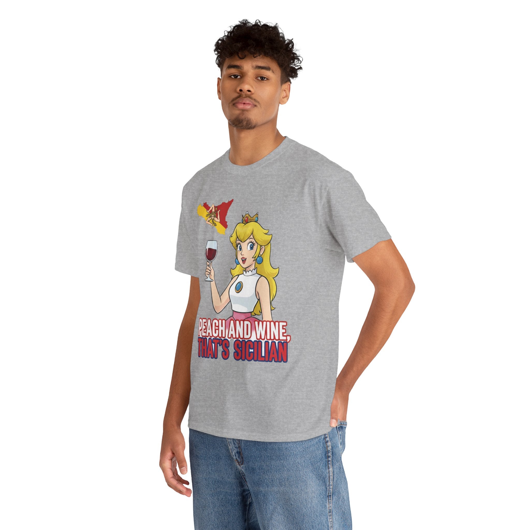 Peach and Wine Unisex Heavy Cotton Tee