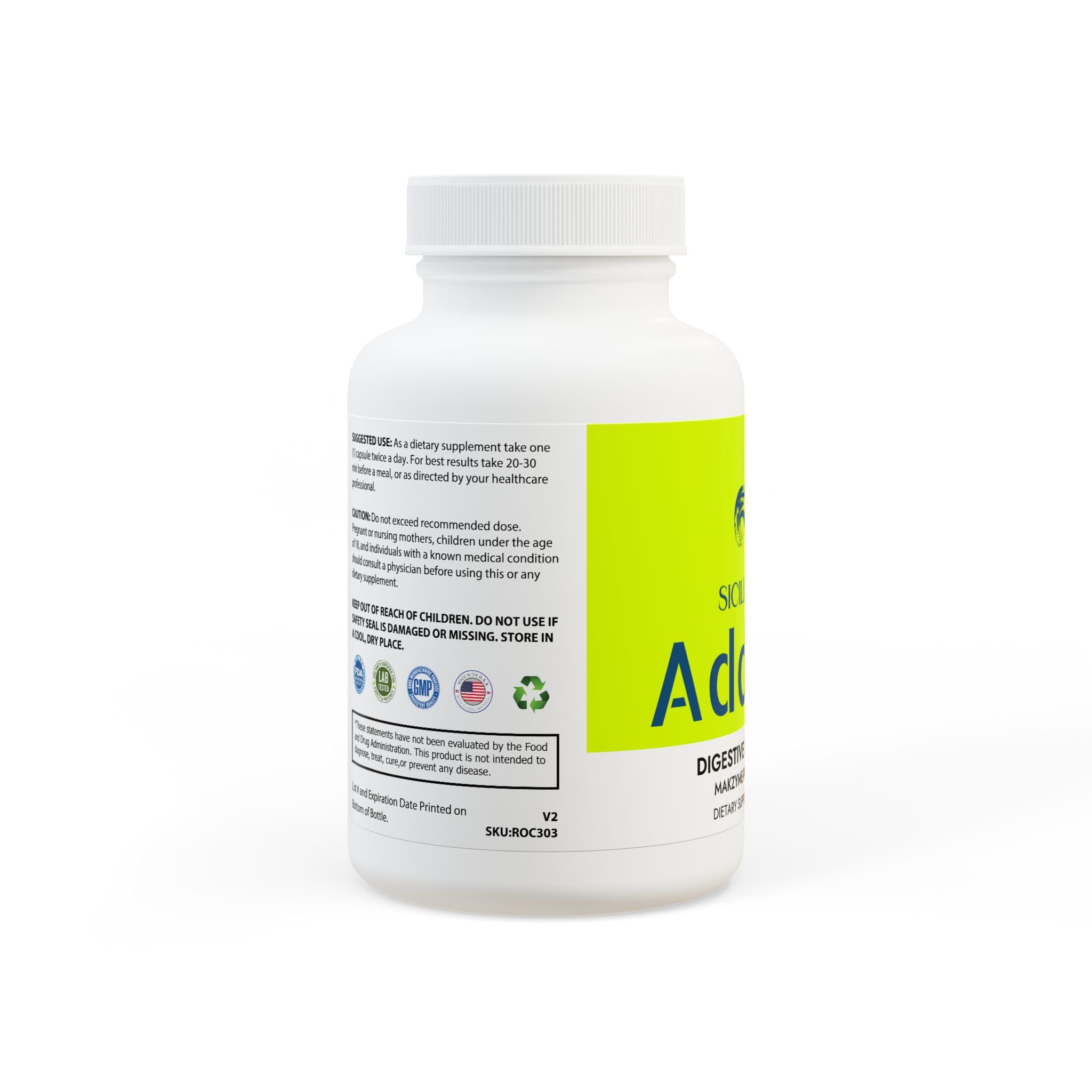 Sicilian Soul - Addicidi Digestive Enzyme Blend Supplement (60 Capsules)