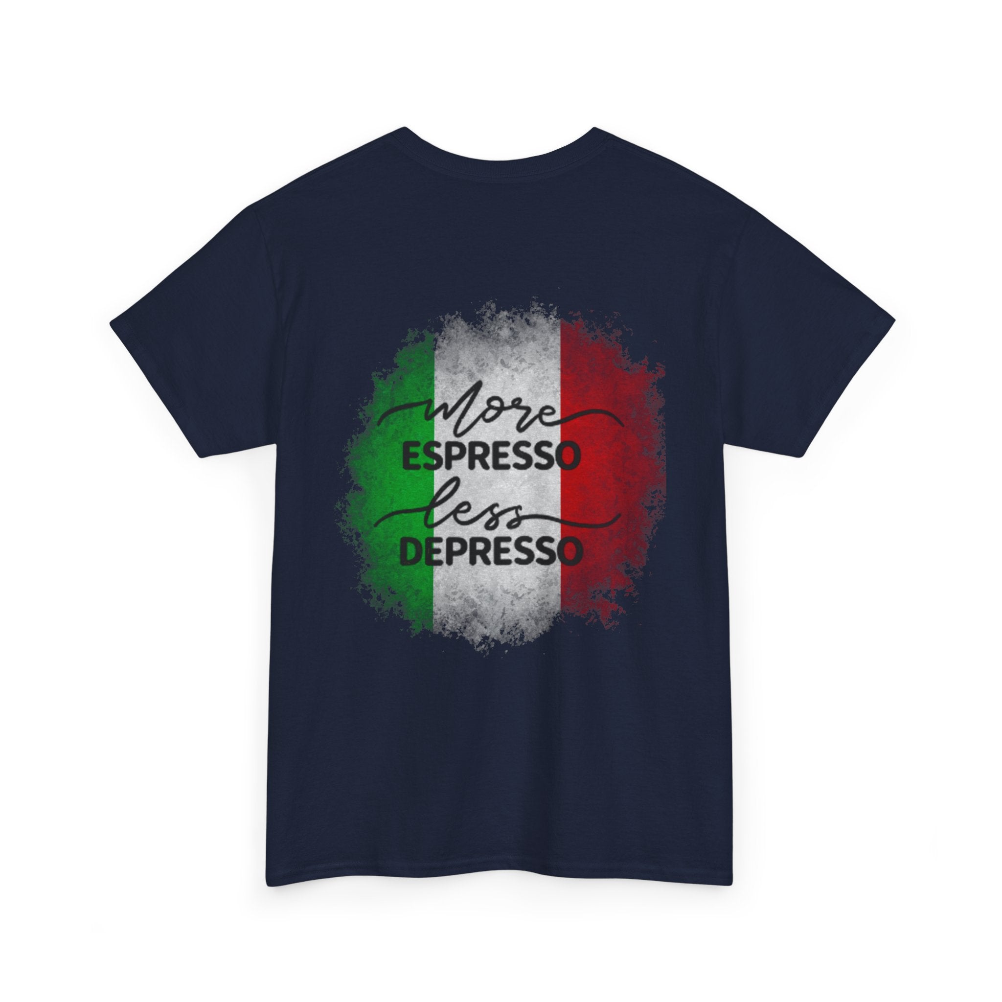 More Espresso Less Depresso Espresso Reactor Core Unisex Heavy Cotton Tee