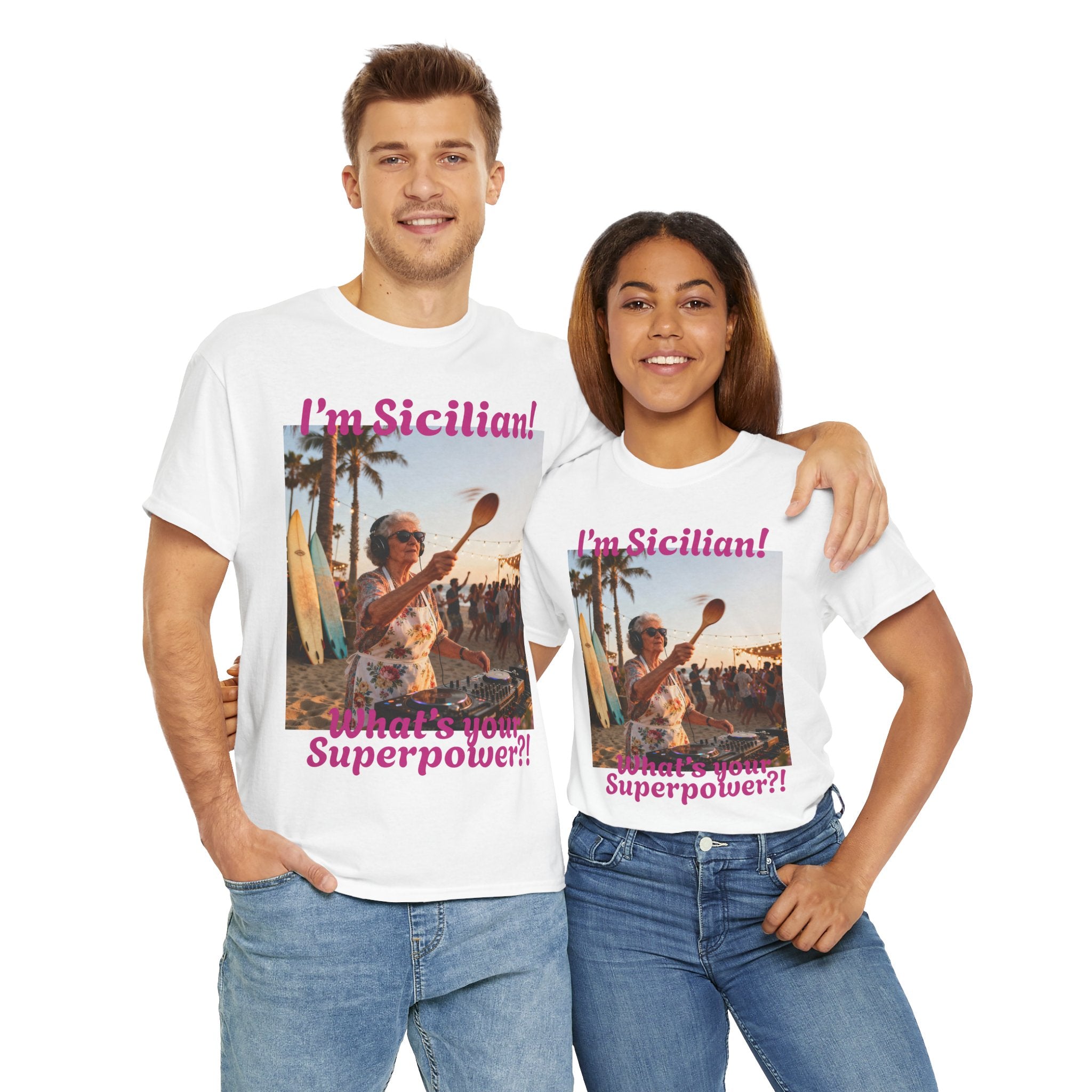 Sicilian Superpower Unisex Heavy Cotton Tee