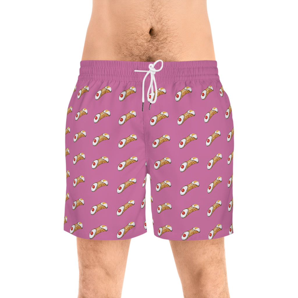 Pink Cannoli Print Swim Shorts