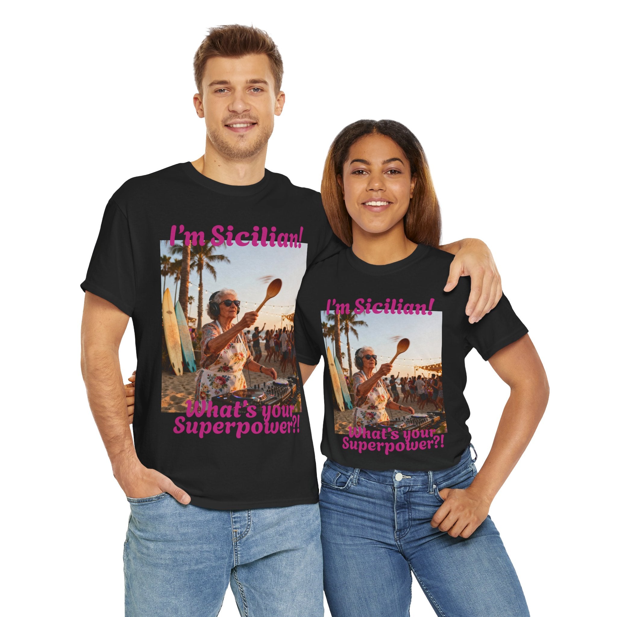 Sicilian Superpower Unisex Heavy Cotton Tee