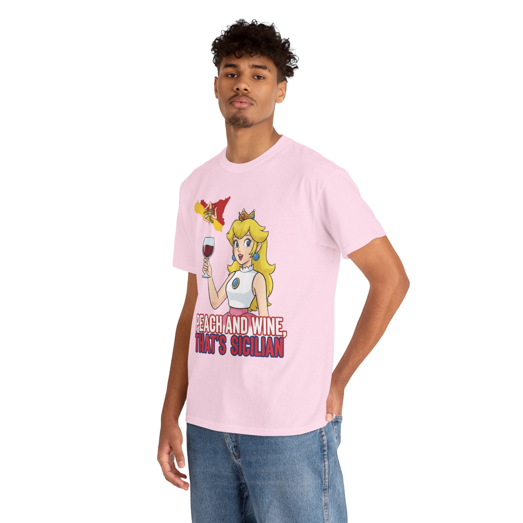Peach and Wine Unisex Heavy Cotton Tee