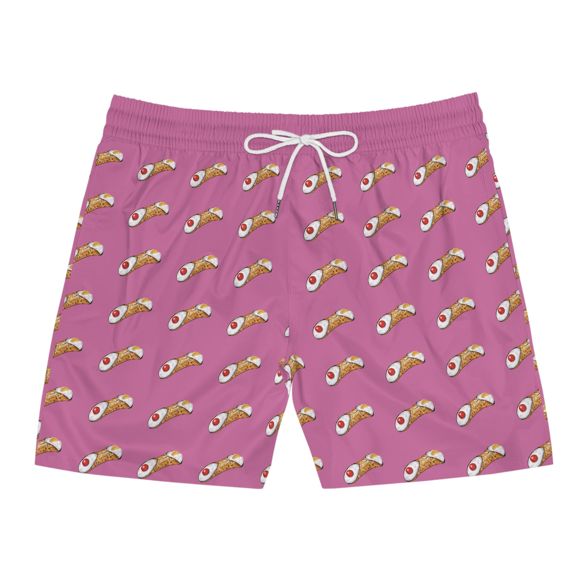 Pink Cannoli Print Swim Shorts