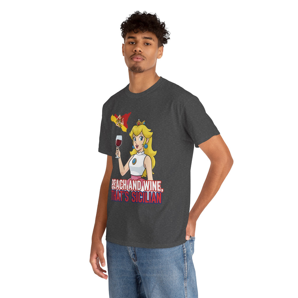Peach and Wine Unisex Heavy Cotton Tee